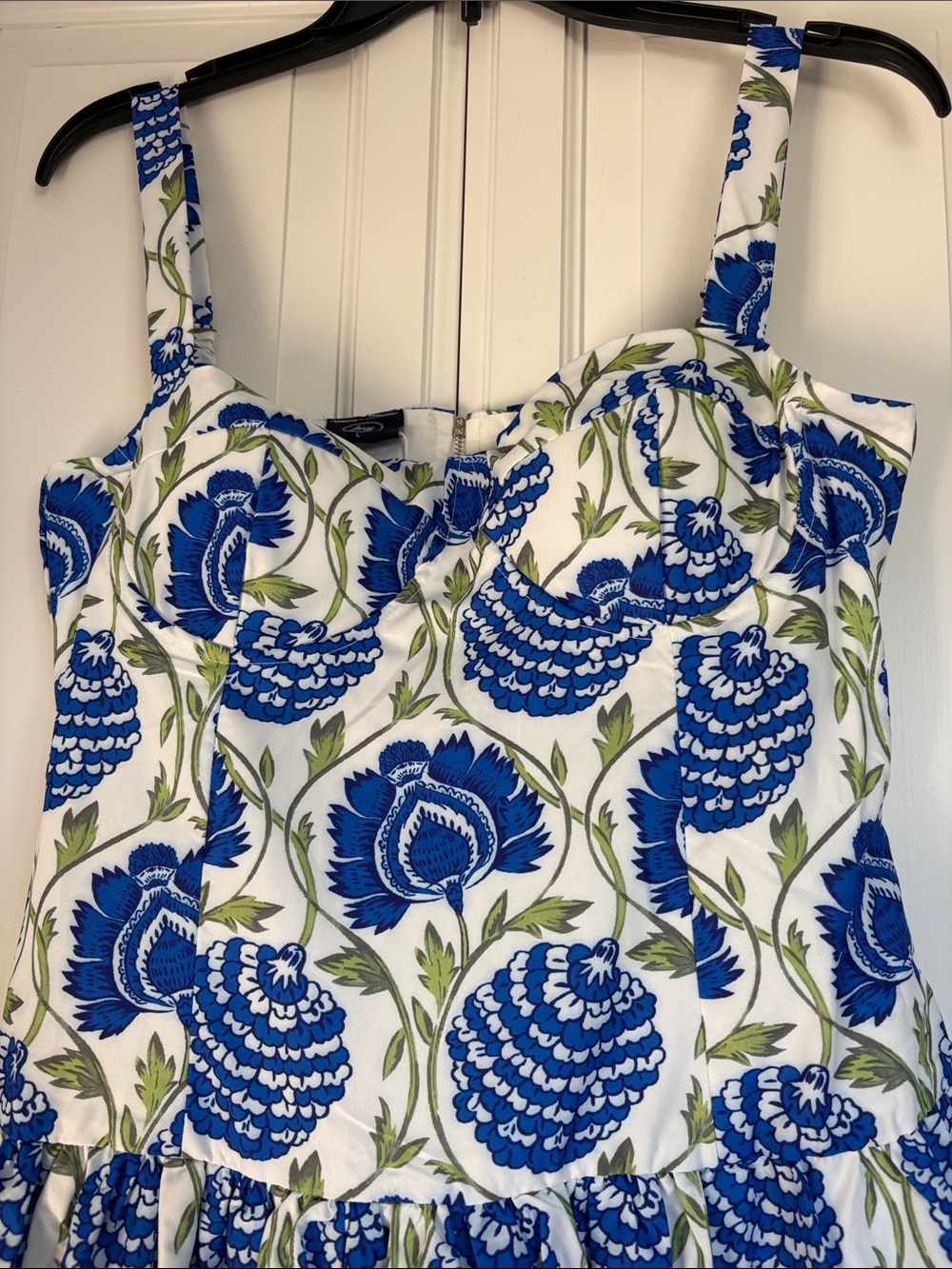 NWT Fancy Boutique Blue Floral Tiered Maxi Dress - Picture 3 of 7